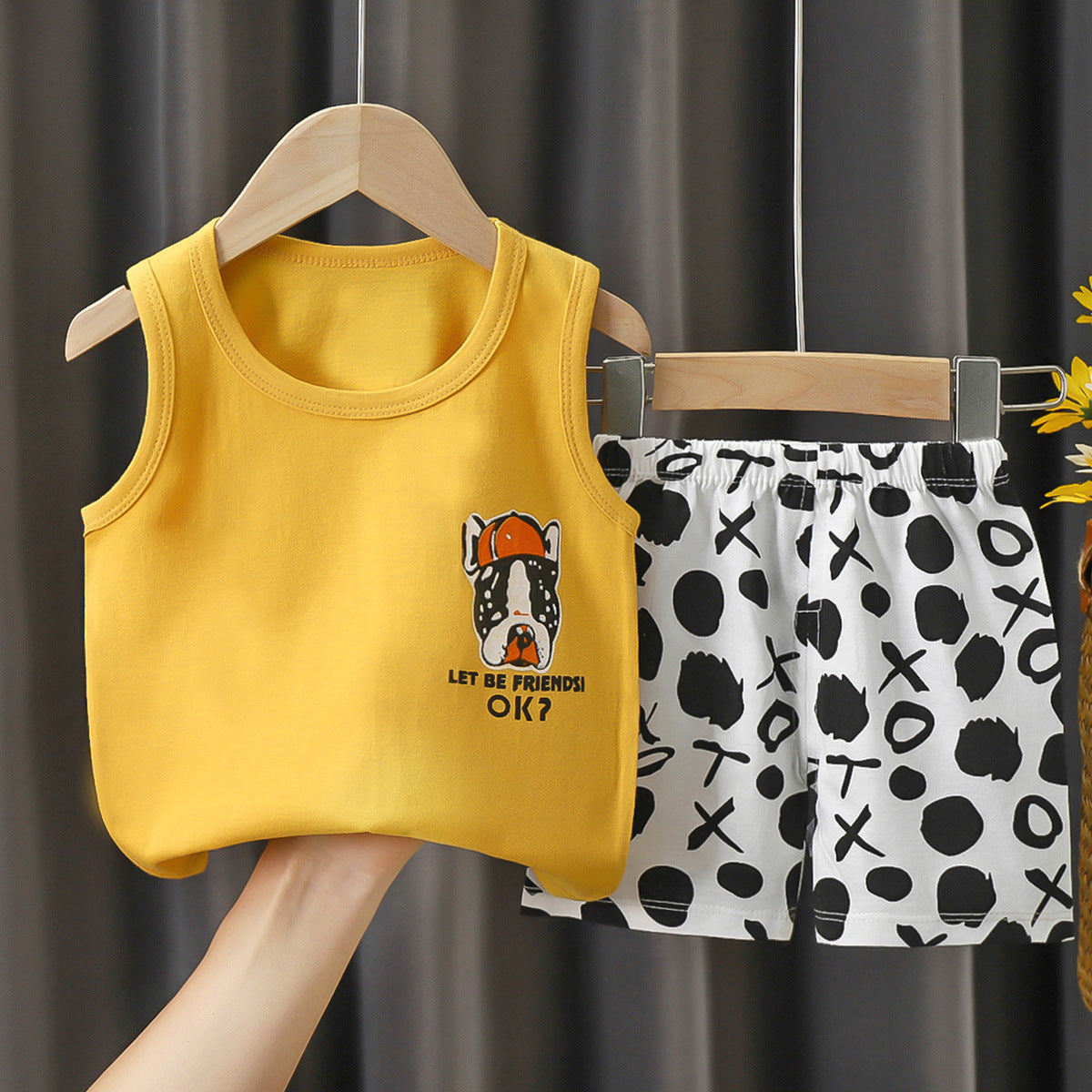 Children's Summer Cotton Vest Set