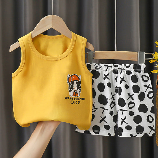 Children's Summer Cotton Vest Set