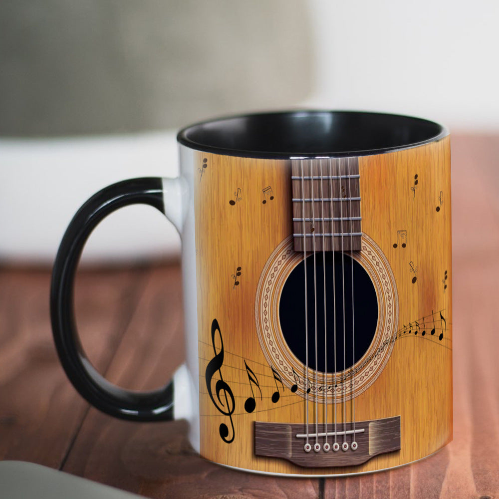 Guitar Pattern Ceramic Mug Conservatory