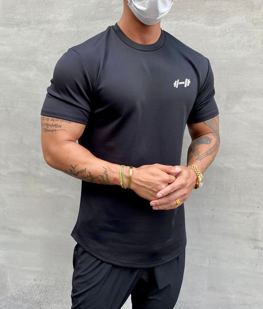 American Slim Fit Muscle Round Hem Short Sleeves