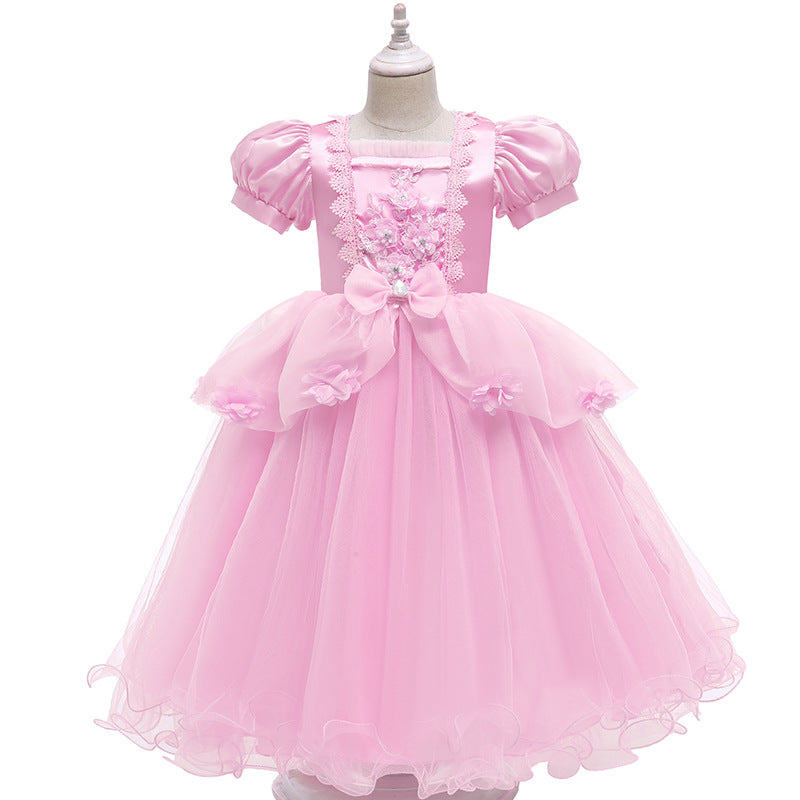 New Princess Dress Children's Summer Clothing Jumpsuit Cake Dress