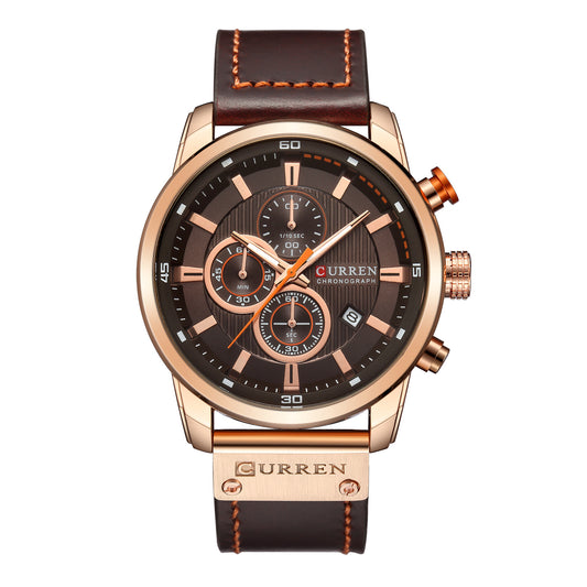 Curren/Kareen Hot 8291 Men&#039;s Watch Belt Men&#039;s Watch New Six-pin Calendar Watch Waterproof Watch