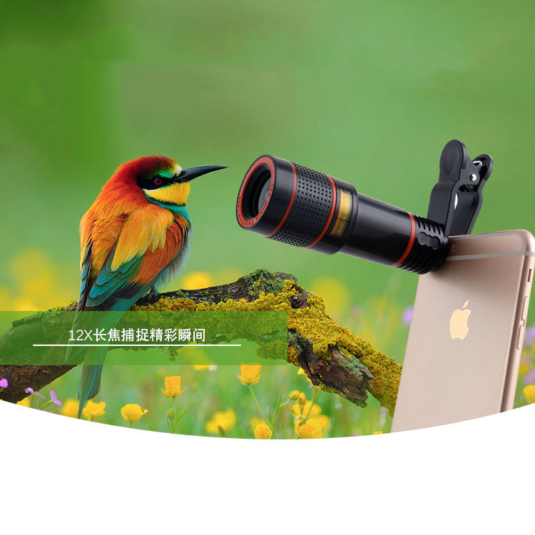 Mobile Phone Lens 8x 12x 20x Telephoto Lens Mobile Phone Holder Shooting