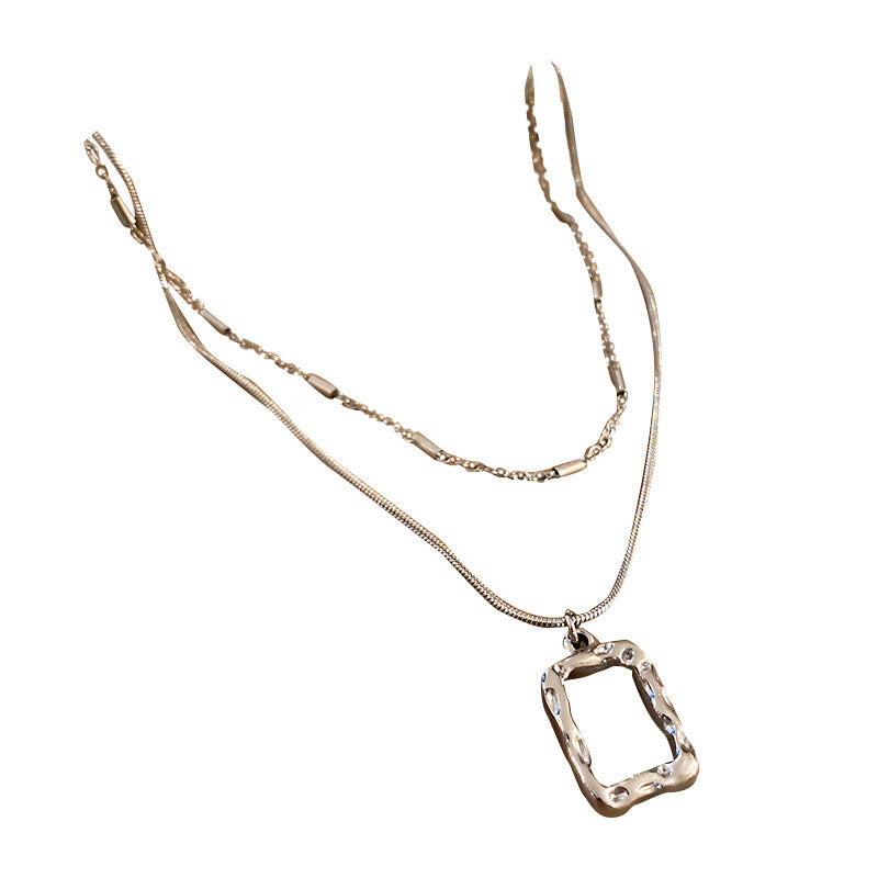 Cold Style Ins Irregular Geometric Necklace