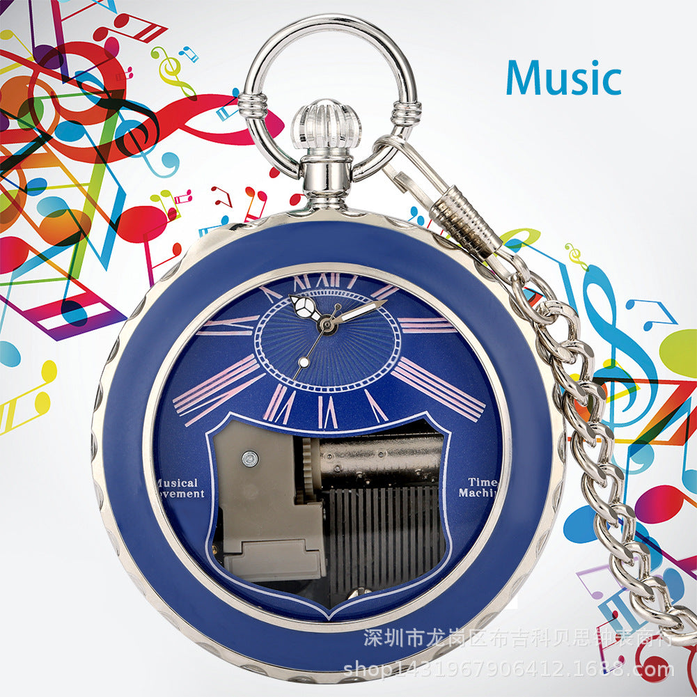 New Foreign Trade Product Creative Cartoon Quartz Music Pocket Watch-Swan Lake Music Box Pocket Watch