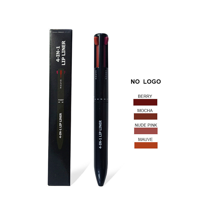 4-in-1 Makeup Pen 4-in-1 Makeup Pen 4-color Lip Liner Lipstick 4-in-1 Makeup Pen