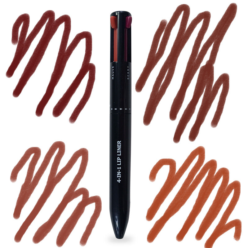 4-in-1 Makeup Pen 4-in-1 Makeup Pen 4-color Lip Liner Lipstick 4-in-1 Makeup Pen