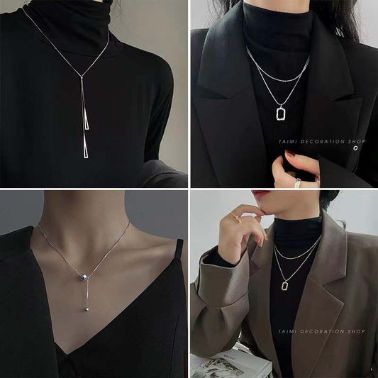 Cold Style Ins Irregular Geometric Necklace