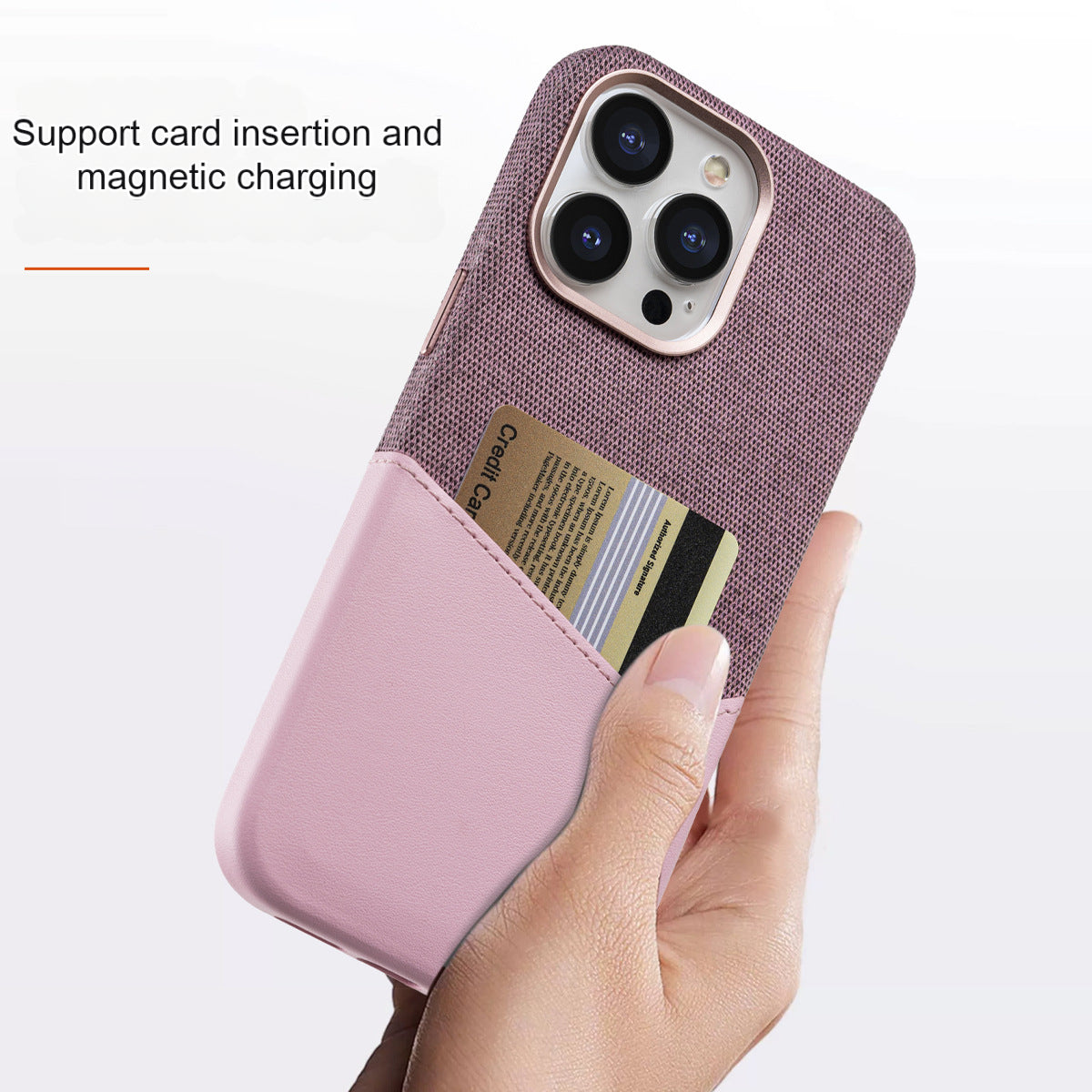 New Leather Magnetic Suction Suitable For Apple 15 Mobile Phone Case, Card Dual Combination, IPhone 14 Promax All-inclusive Protective Cover